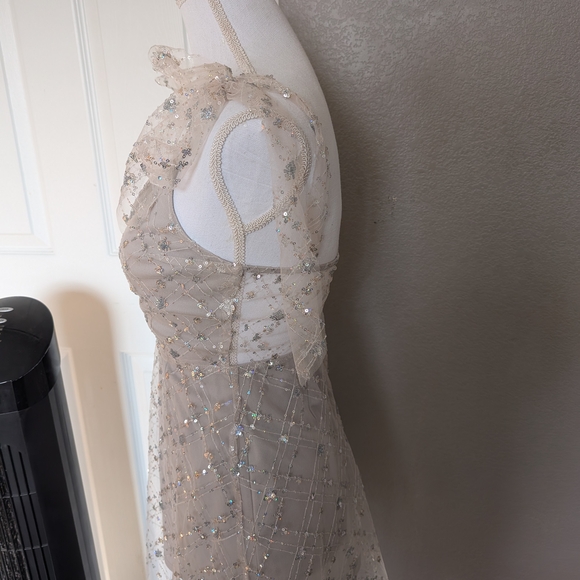 Lucy in the Sky Silver Mini Dress - Picture 9 of 10